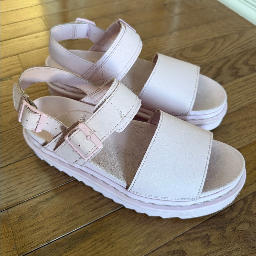 Dr Martens Pink Platform Sandals